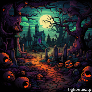 Halloween - totalna kaplica. Podświetlany obraz led Lightvibes