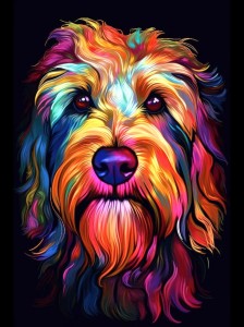 Terrier tybetański - Podświetlany obraz led Lightvibes