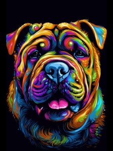 Shar pei 2 - Podświetlany obraz led Lightvibes