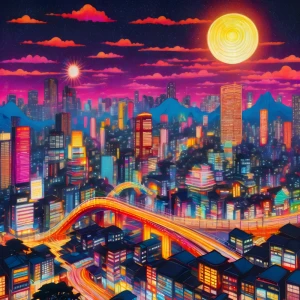 Cybercity 3 - Podświetlany obraz led Lightvibes