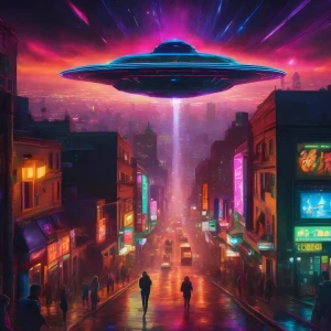 Cybercity 7 - Podświetlany obraz led Lightvibes