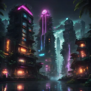 Cybercity 11 - Podświetlany obraz led Lightvibes