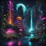 Cybercity 15 - Podświetlany obraz led Lightvibes