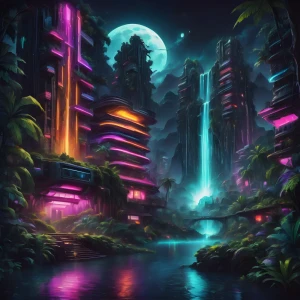 Cybercity 15 - Podświetlany obraz led Lightvibes