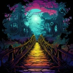 Halloween - droga do piekła. Podświetlany obraz led Lightvibes