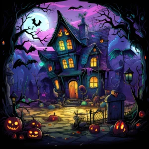 Halloween - wpadnij na dyniową latte. Podświetlany obraz led Lightvibes