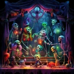Halloween - dance macabre. Podświetlany obraz led Lightvibes