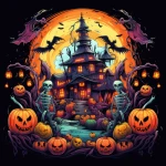 Halloween - B&B grozy. Podświetlany obraz led Lightvibes