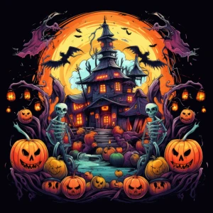 Halloween - B&B grozy. Podświetlany obraz led Lightvibes