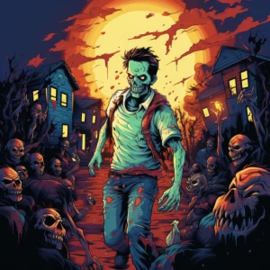 Halloween - western zombie. Podświetlany obraz led Lightvibes