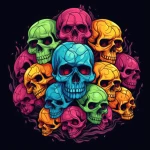 Halloween - kaplica czaszek. Podświetlany obraz led Lightvibes