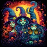 Halloween - 3 wiedźmy. Podświetlany obraz led Lightvibes