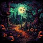 Halloween - totalna kaplica. Podświetlany obraz led Lightvibes