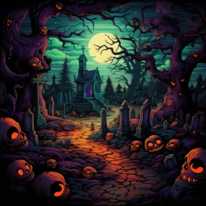 Halloween - totalna kaplica. Podświetlany obraz led Lightvibes