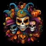 Halloween - karnawałowe czaszki. Podświetlany obraz led Lightvibes