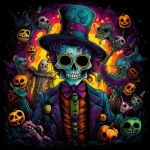Halloween - Kapelczasznik. Podświetlany obraz led Lightvibes