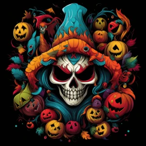 Halloween - czacha w kapturze. Podświetlany obraz led Lightvibes