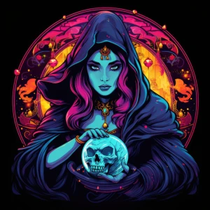 Halloween - Czarodziejka. Podświetlany obraz led Lightvibes