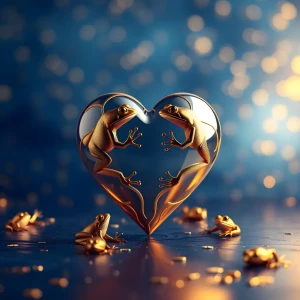 Frogs Love Heart - Podświetlany obraz led Lightvibes