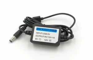 Przewód USB z przetwornicą 5V do 12V, DC Jack 2,1 x 5,5 mm