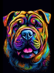 Shar pei 2 - Podświetlany obraz led Lightvibes