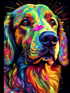 Flat coated retriever - Podświetlany obraz led Lightvibes