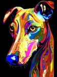 Chart angielski whippet - Podświetlany obraz led Lightvibes