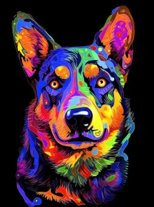 Australijski pies pasterski - Podświetlany obraz led Lightvibes