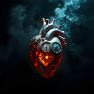Steam Powered Heart - Podświetlany obraz led Lightvibes