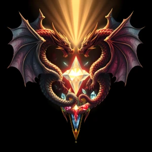 Dragon Love Heart - Podświetlany obraz led Lightvibes