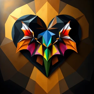 Bat-Wo-Man Forever Heart - Podświetlany obraz led Lightvibes