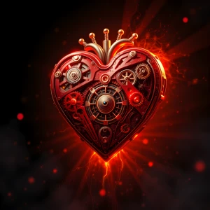 Cyber Heart Beating Forever - Podświetlany obraz led Lightvibes