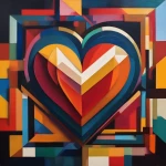 Modern Picasso Heart - Podświetlany obraz led Lightvibes