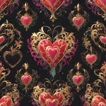 Gold Fabergé Heart - Podświetlany obraz led Lightvibes