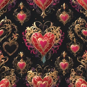 Gold Fabergé Heart - Podświetlany obraz led Lightvibes