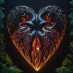Black Vains Heart - Podświetlany obraz led Lightvibes
