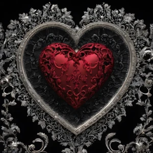 Silver Fabergé Heart - Podświetlany obraz led Lightvibes