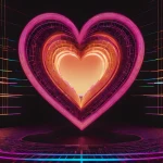 Cyber Heart - Podświetlany obraz led Lightvibes