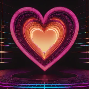 Cyber Heart - Podświetlany obraz led Lightvibes