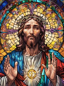 Jezus Współczujący. Podświetlany obraz led Lightvibes 