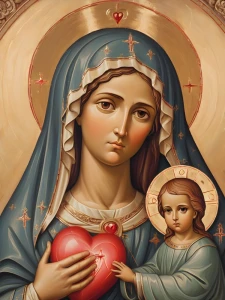 Matka Boska Błękitna. Podświetlany obraz led Lightvibes