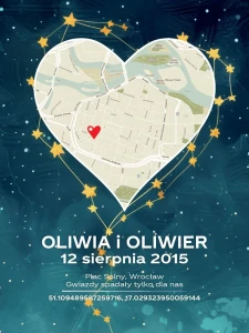 Serce z mapą (wzór 4) - pokaż gdzie to się zaczęło! Podświetlany obraz personalizowany  led Lightvibes