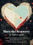 Serce z mapą (wzór 3) - pokaż gdzie to się zaczęło! Podświetlany obraz personalizowany  led Lightvibes