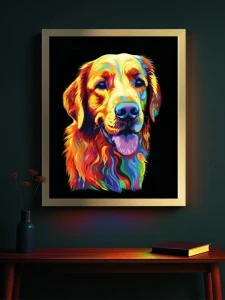 Golden Retriever - Podświetlany obraz led Lightvibes