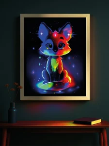 Lis. Neonowi Przyjaciele - Podświetlany obraz led Lightvibes