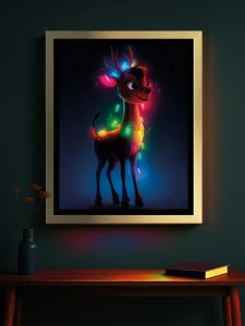 Jelonek. Neonowi Przyjaciele - Podświetlany obraz led Lightvibes