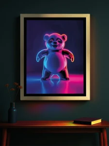 Panda. Neonowi Przyjaciele - Podświetlany obraz led Lightvibes