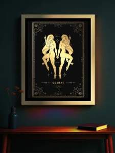 BLIŹNIĘTA. Znaki Zodiaku -  Podświetlany obraz led Lightvibes