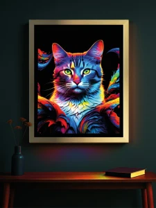 Kot Hator - Podświetlany obraz led Lightvibes