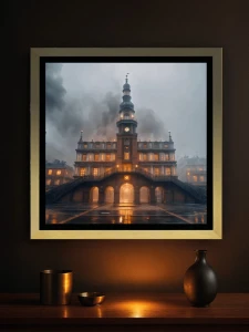 Zamość Ratusz (Steampunk) Podświetlany obraz led Lightvibes